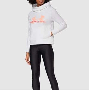 Under Armour UA Rival Fleece Sweatshirt Hoodie White Size LARGE